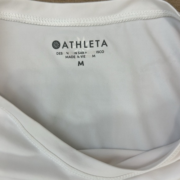 Athleta Dress Med White Sunlover UPF 50+ Athletic Shirtdress Mesh Hem Sleeveless - Picture 3 of 6